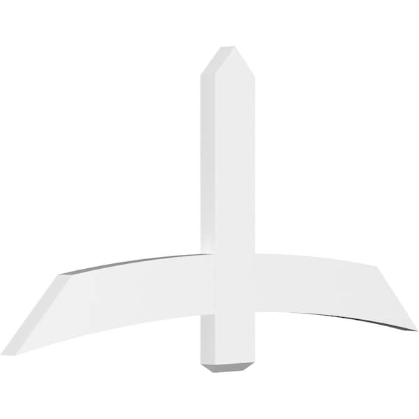 Ekena Millwork Bellingham Architectural Grade PVC Gable Bracket, 60"W x 30"H x 2"D x 6"F, 12/12 Pitch GBP060X30X0206BEL00 - main